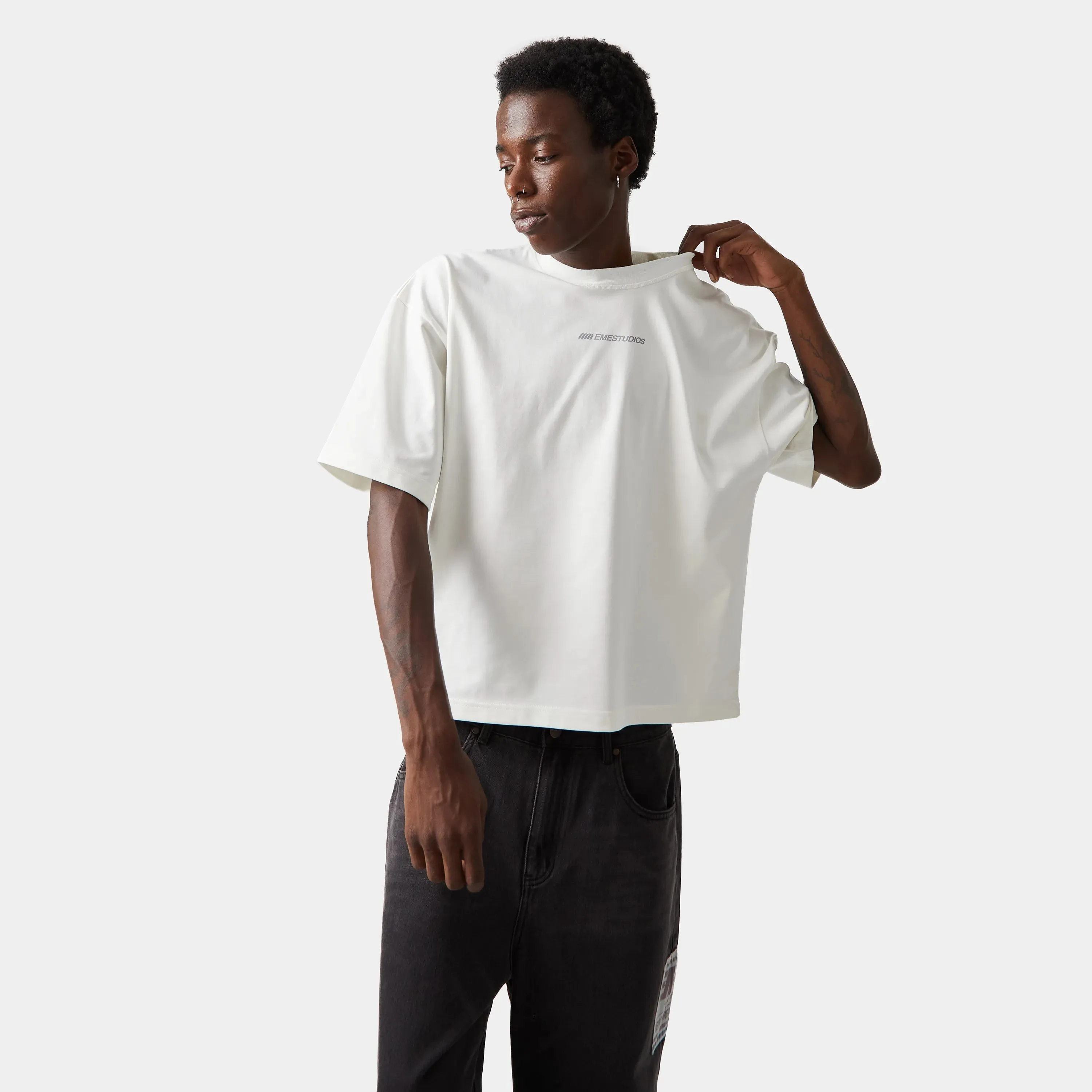 M Plate Off Sand Oversized Tee