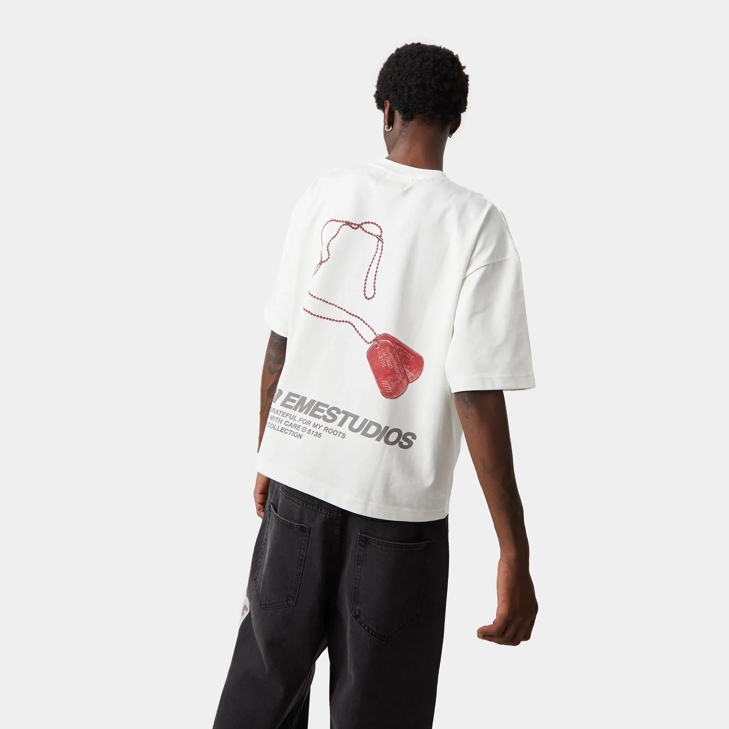M Plate Off Sand Oversized Tee