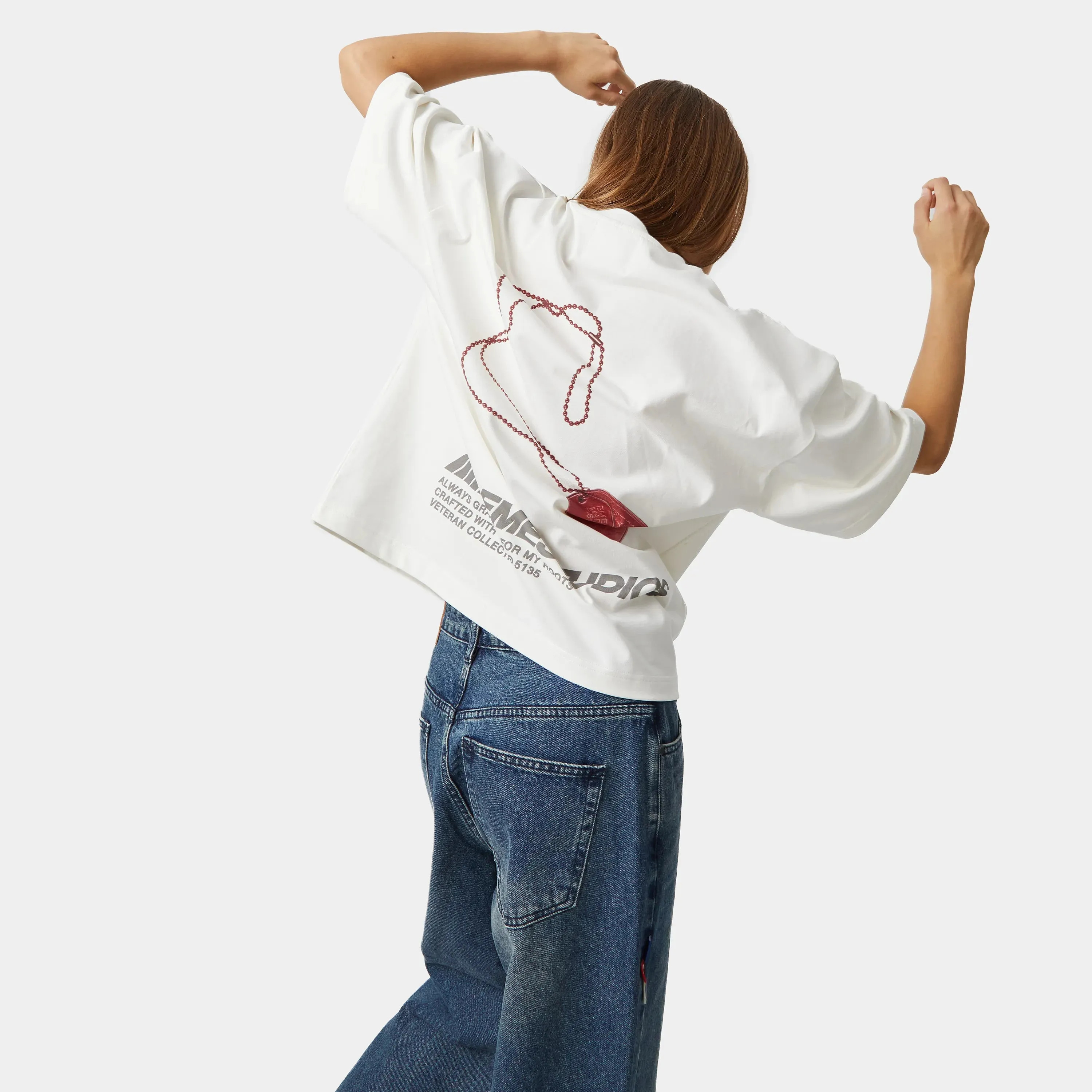 M Plate Off Sand Oversized Tee