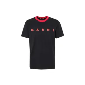 Marni Black Logo Print T-Shirt for Men/Women – Stylish Graphic Tee with Bold Branding
