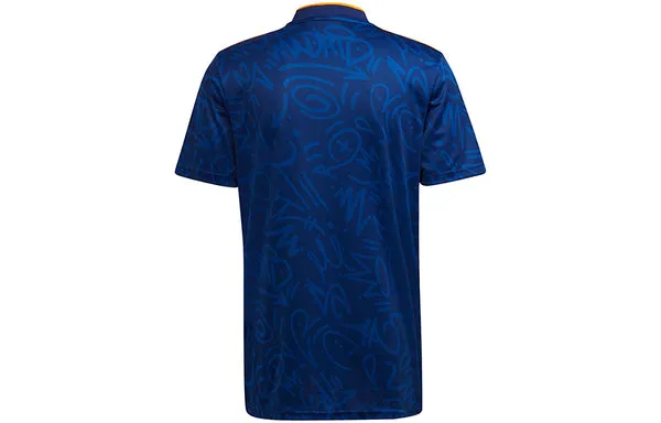 Men's adidas Training Sports Tournament Short Sleeve Soccer/Football Jersey SW Fan Edition Real Madrid Away Blue
