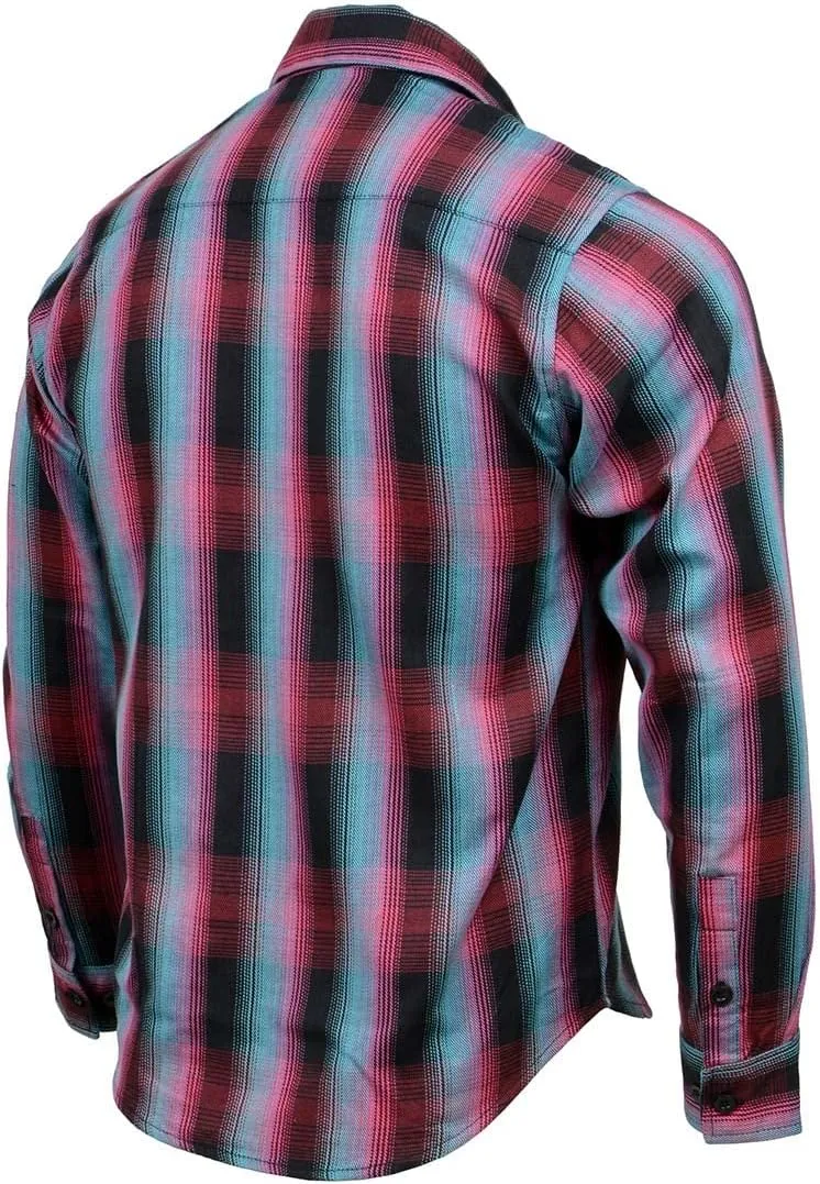 Milwaukee Leather Mens Casual Cotton Flannel Plaid Long Sleeve Button Down Cotton Shirts