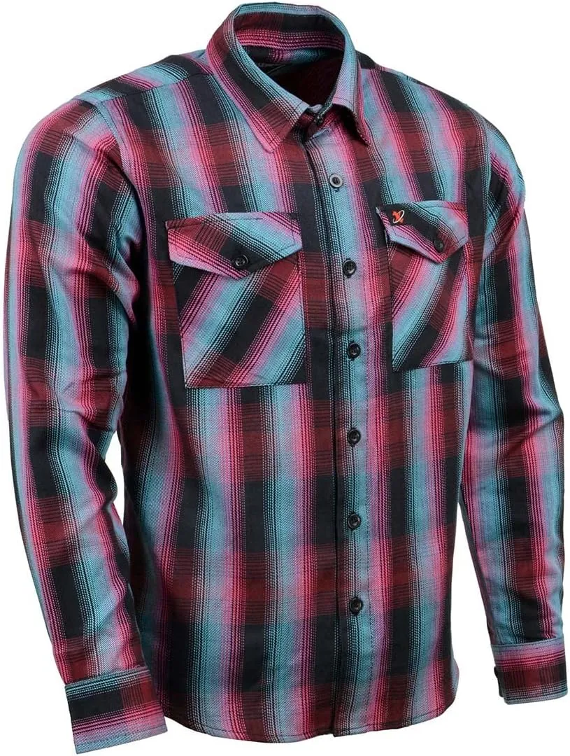Milwaukee Leather Mens Casual Cotton Flannel Plaid Long Sleeve Button Down Cotton Shirts