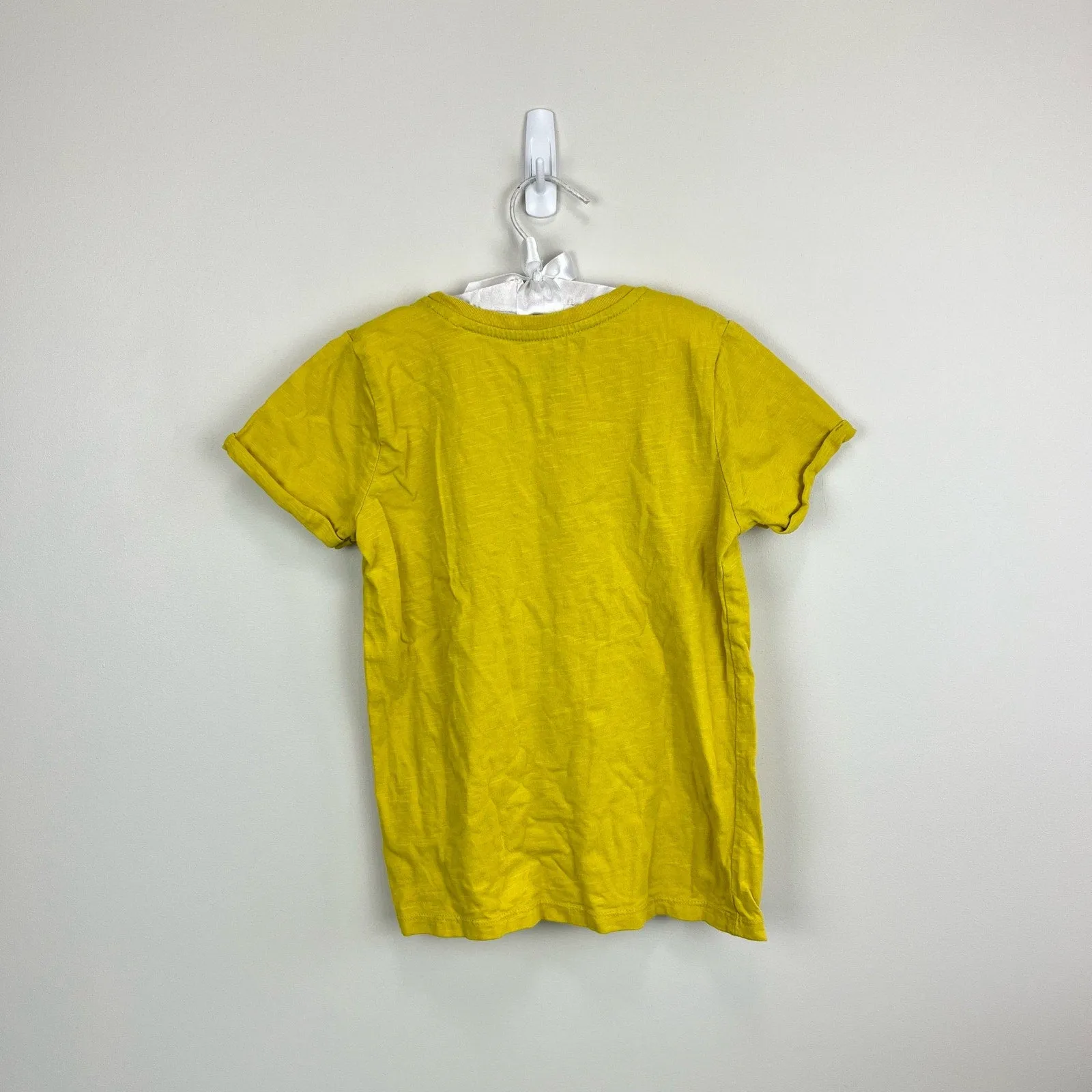 Mini Boden Star Pocket Slub Tee Yellow 7-8