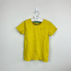 Mini Boden Star Pocket Slub Tee Yellow 7-8