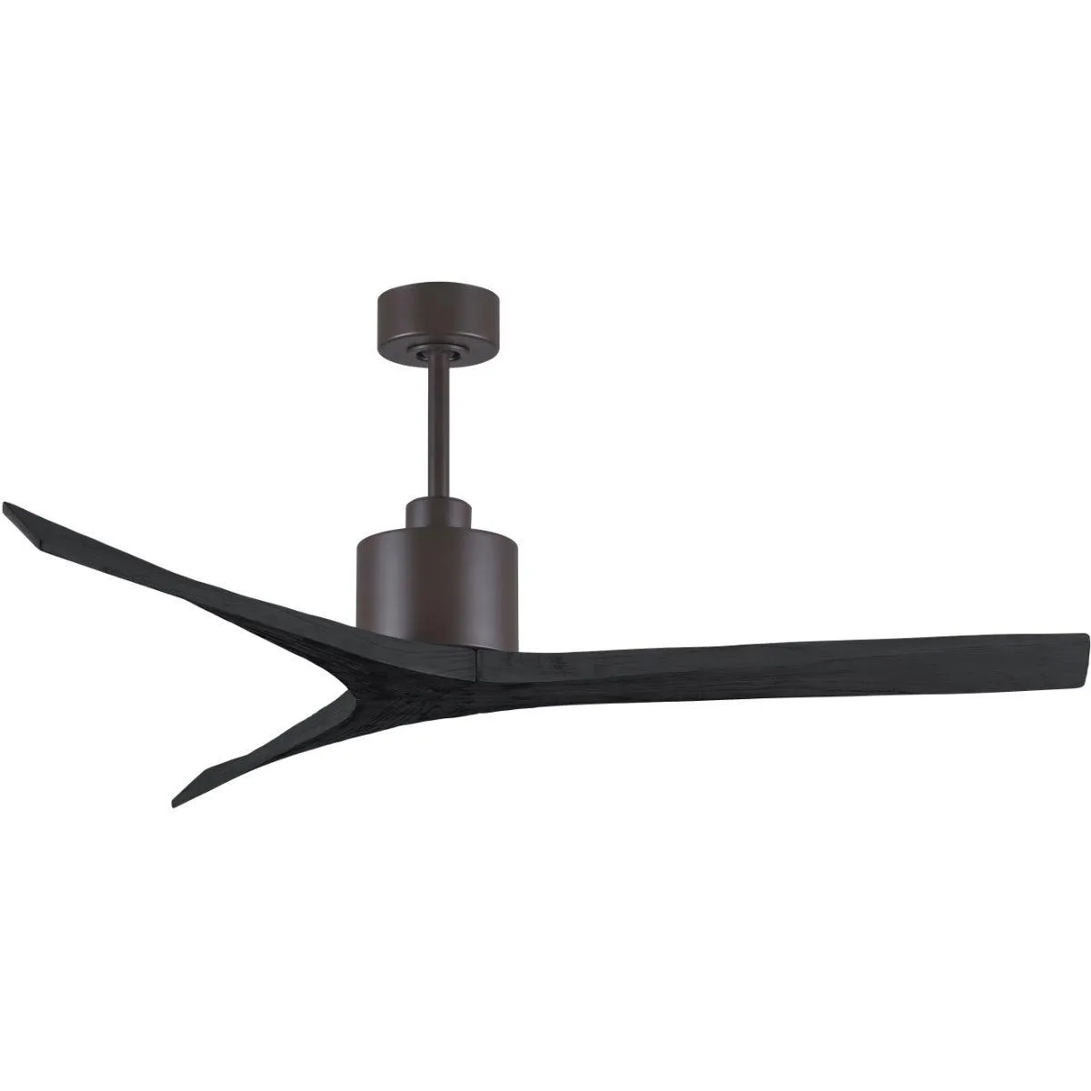 Mollywood 60 Inch Bronze and Black Damp Rated Ceiling Fan with Remote
