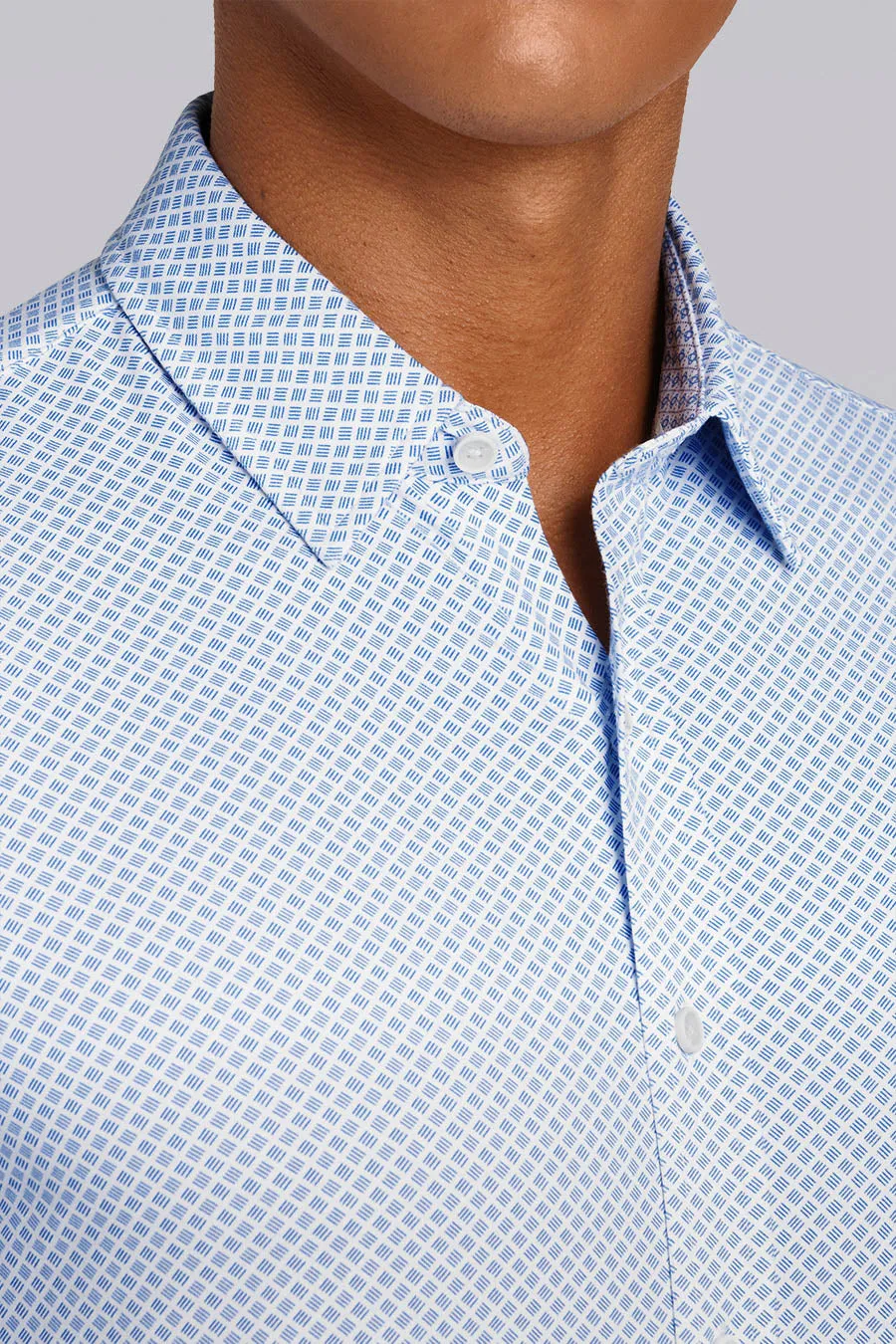 Mosaic Blues In Icy Cotton
