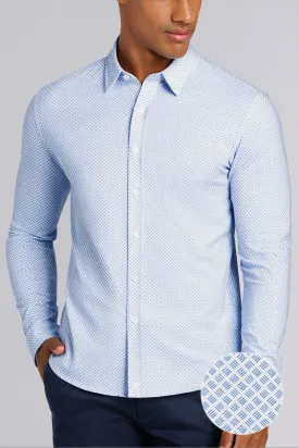 Mosaic Blues In Icy Cotton