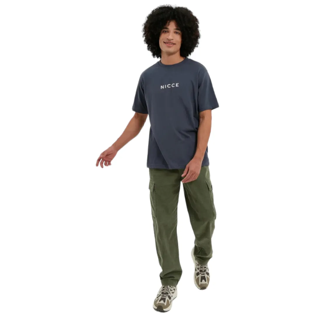 Nicce Centre Logo T-shirt - Typhoon blue