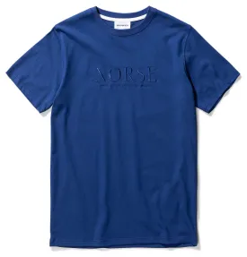 Norse Projects Niels Serif Logo T-Shirt – Twilight Blue