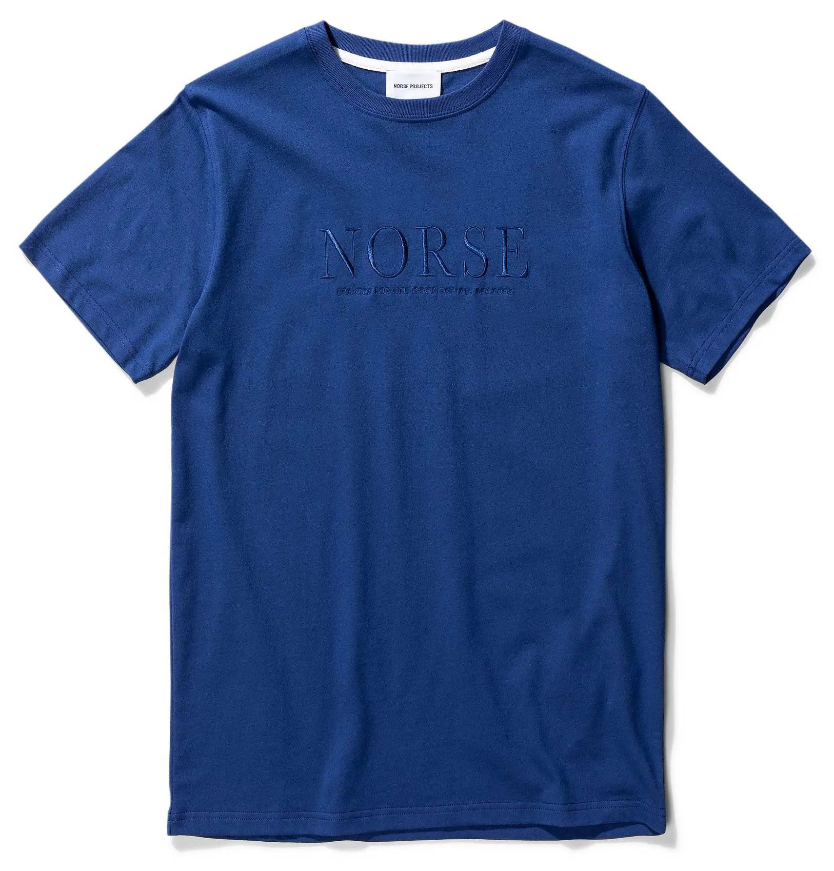 Norse Projects Niels Serif Logo T-Shirt – Twilight Blue
