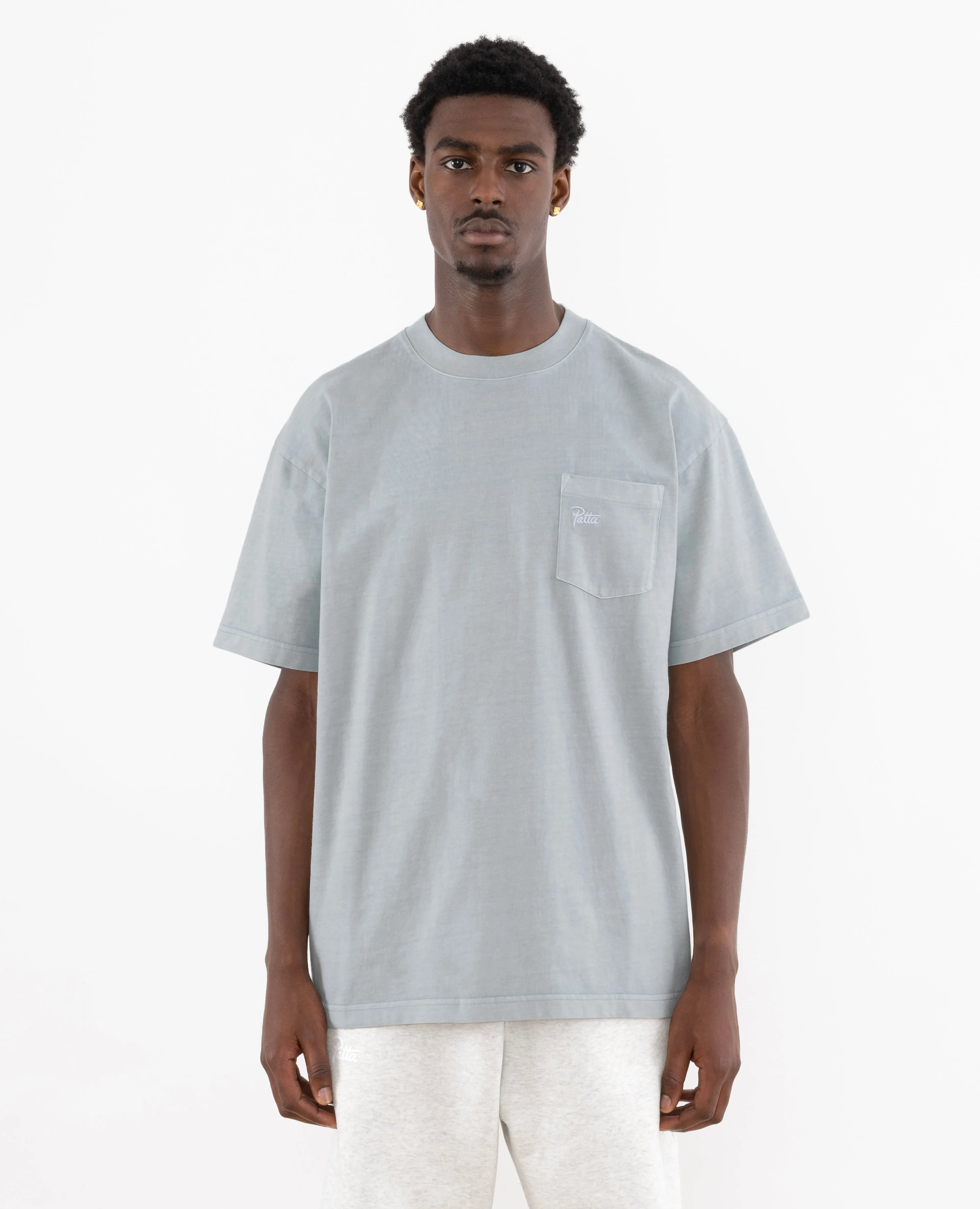 Patta Basic Washed Pocket T-Shirt (Pearl Blue)