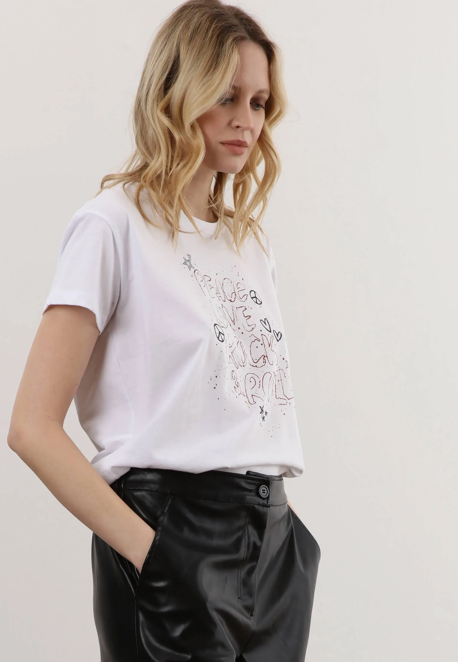 PEACE TOP WHITE