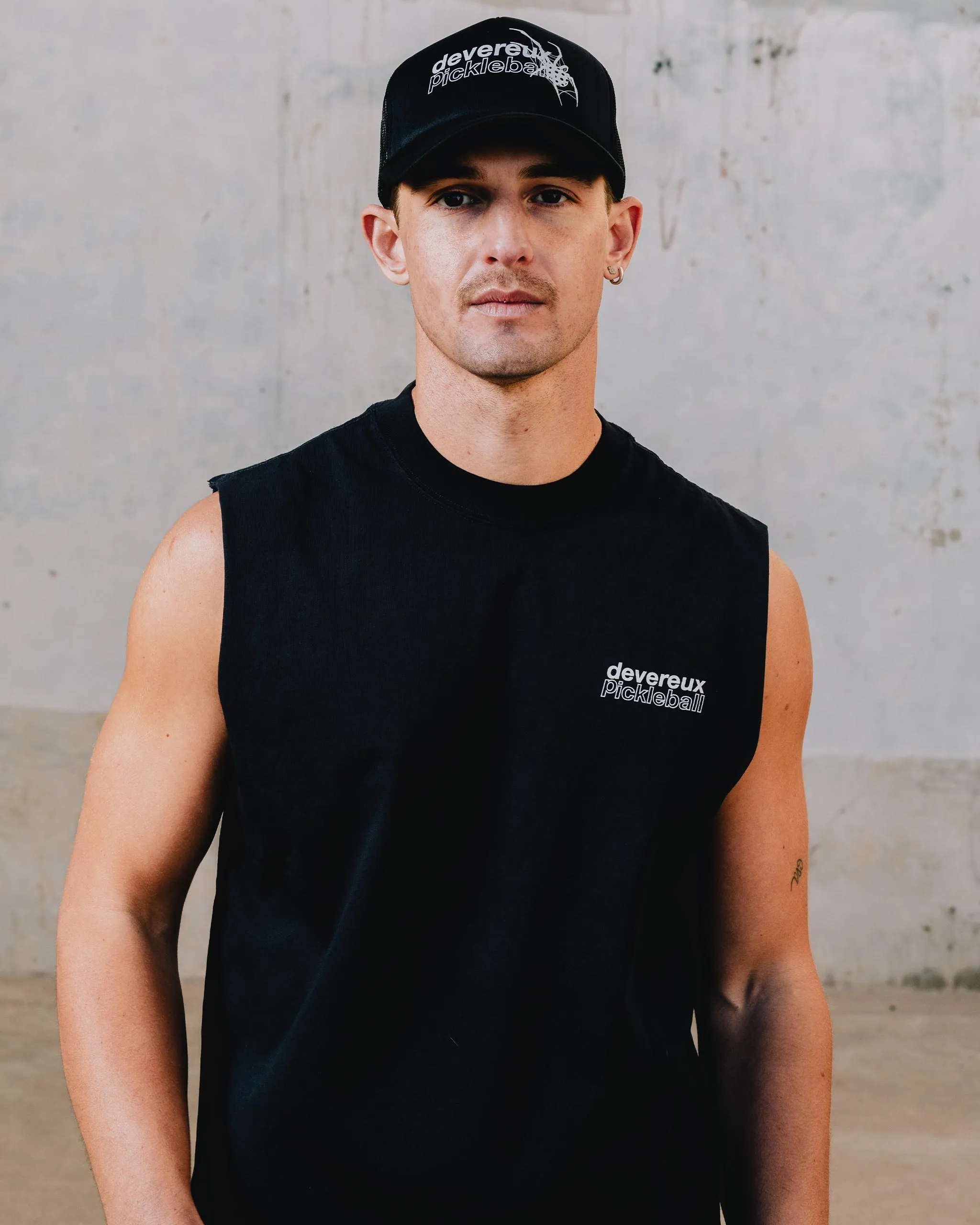 Pickleball Bolt Tank - Faded Black