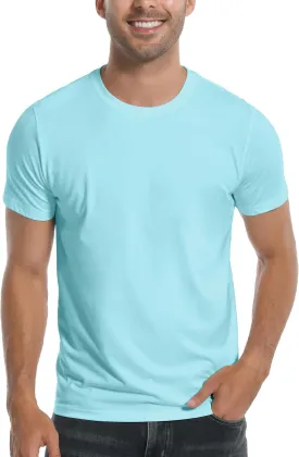 Pioneer Camp Mens Bamboo Viscose T Shirt Ultra Soft Plain Tshirts for Men Cooling Crew Neck Casual Basic Tee Shirt Undershirt