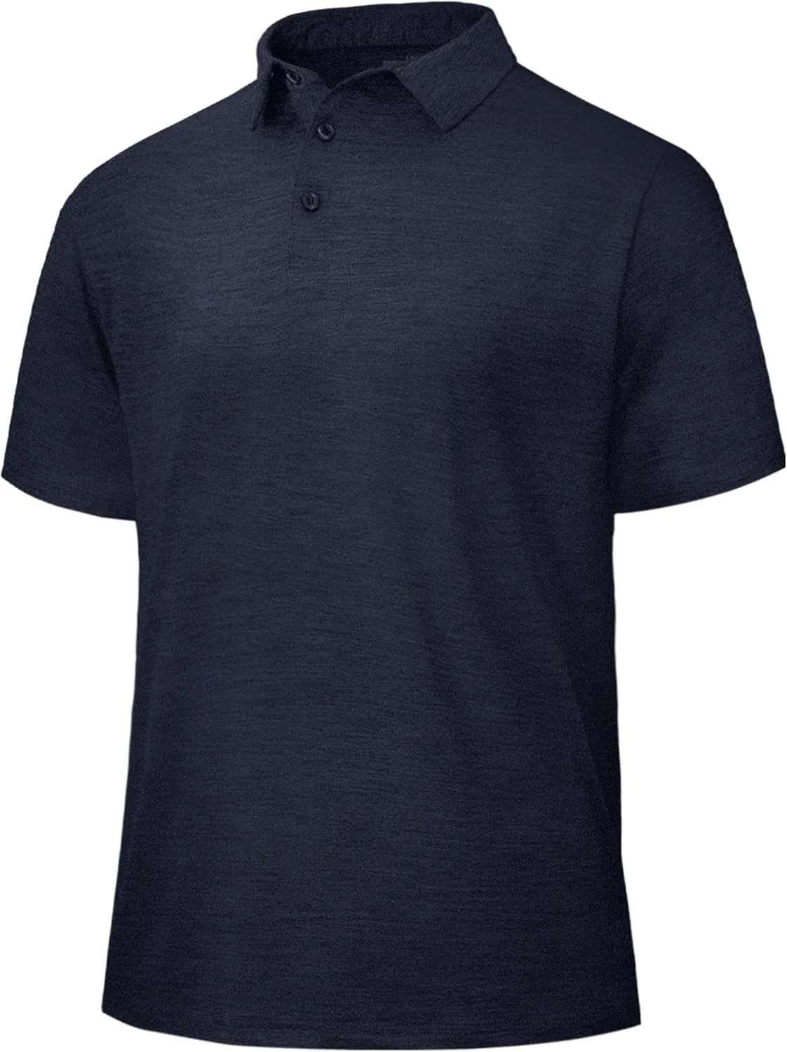 Polo Shirts for Men - Dry Fit Moisture Wicking Black Short Sleeve Performance Golf T Shirts for Casual Work Athletic
