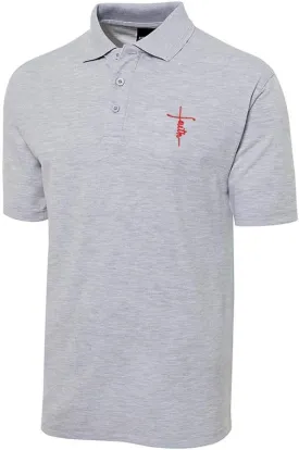 Polo Shirts for Men Jesus Cross Embroidered Short Sleeve Mens Polo Shirt