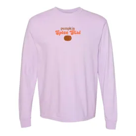 'Pumpkin Spice Girl' Embroidered Long Sleeve T-Shirt