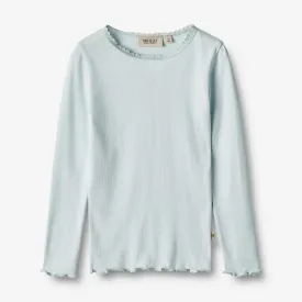 Rib T-Shirt L/S Reese - light blue