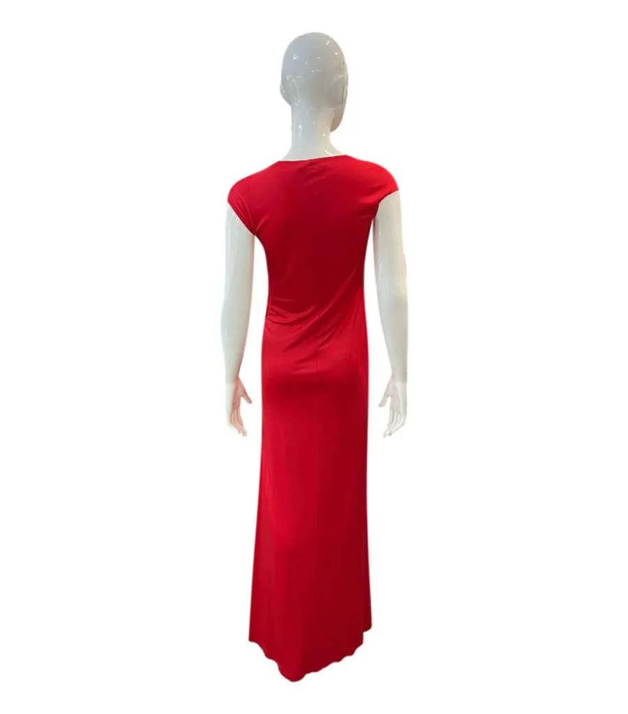 Roberto Cavalli Gathered Embellished Gown. Size 44IT
