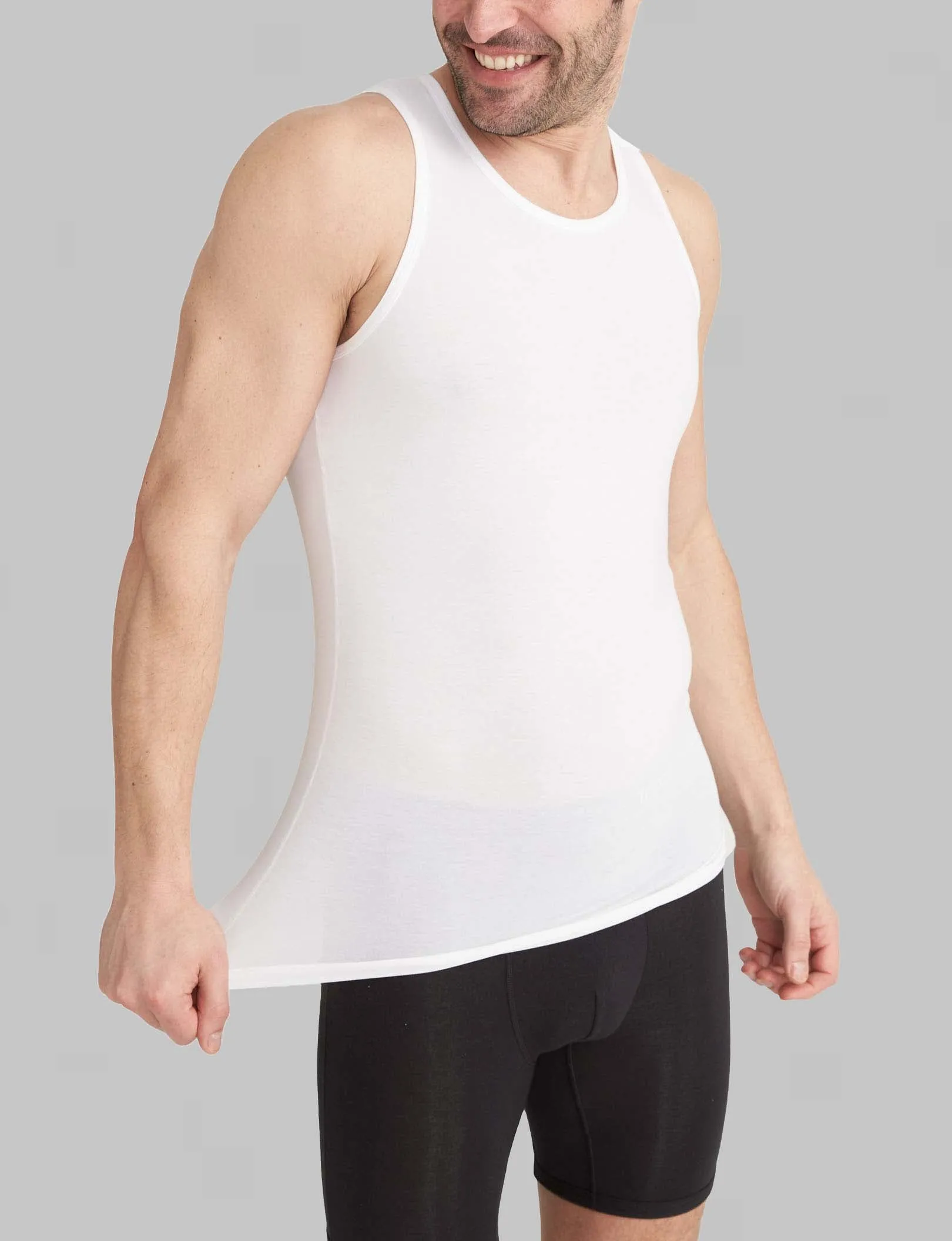 Second Skin Tank Stay-Tucked Undershirt (3-Pack)