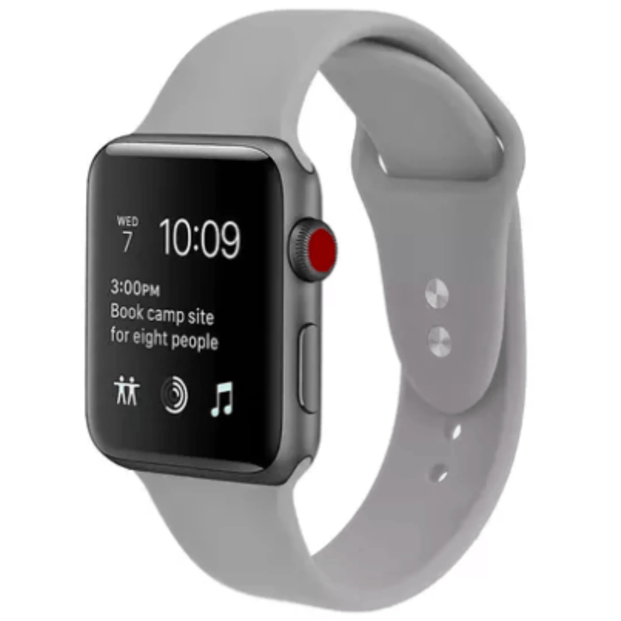 Silicone Sport Replacement Band for Apple Watch Light Gray