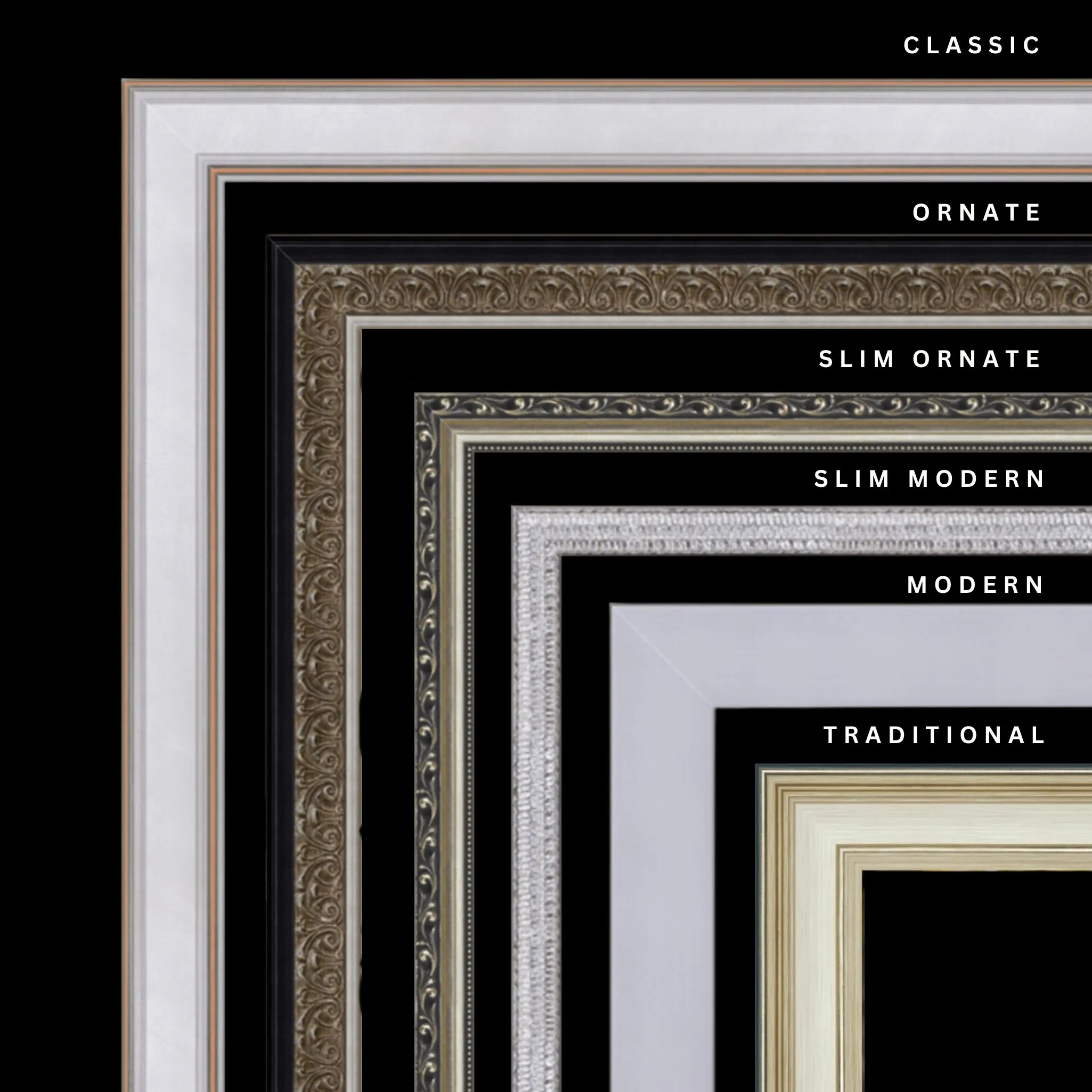 Silver 40x30 Picture Frame Ornate Traditional Classic Antique