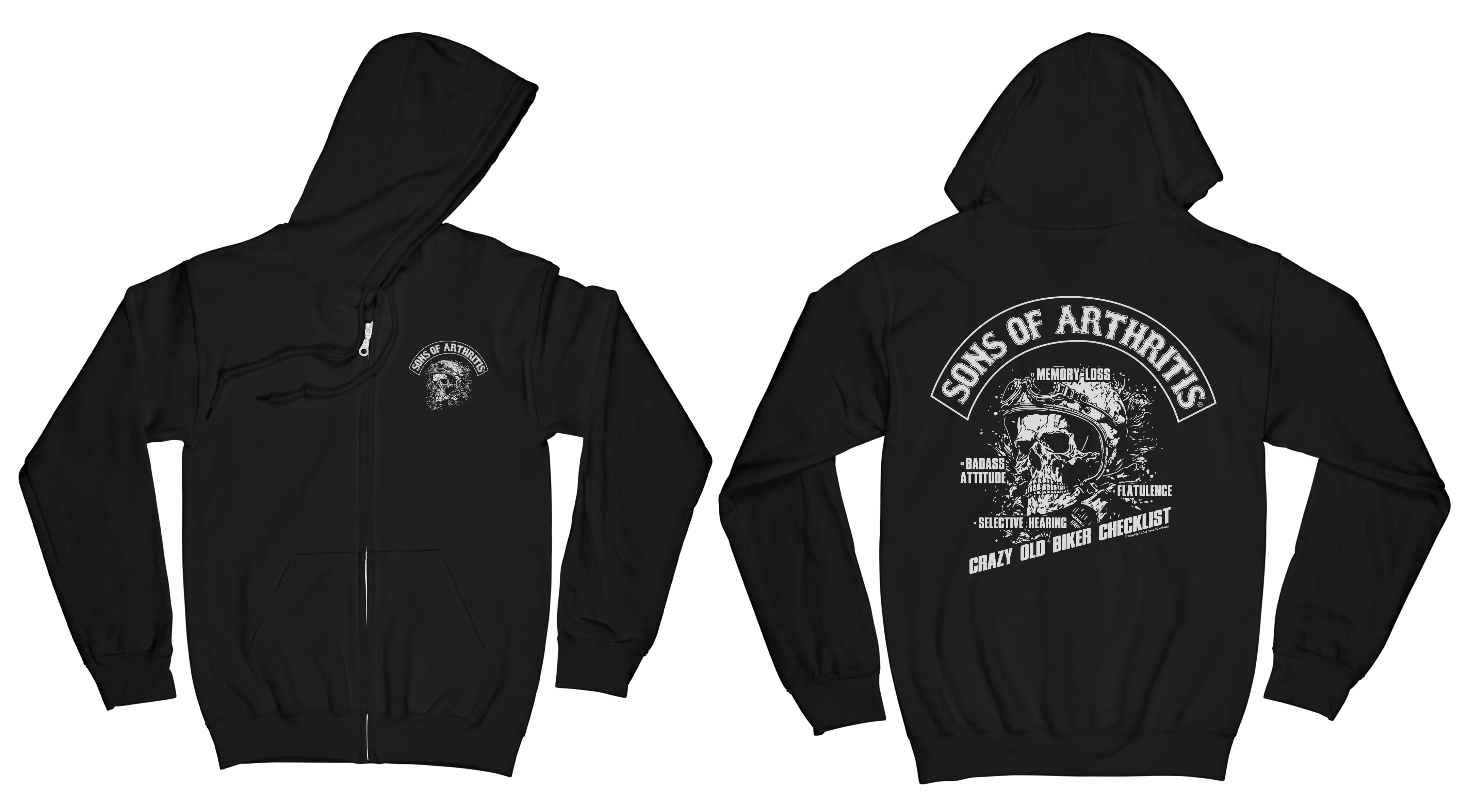 Sons of Arthritis Biker Checklist Chapter - Black (See More Styles)