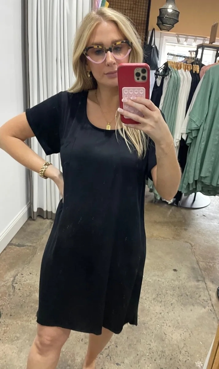 T-Shirt Nightie | Bamboo - Black