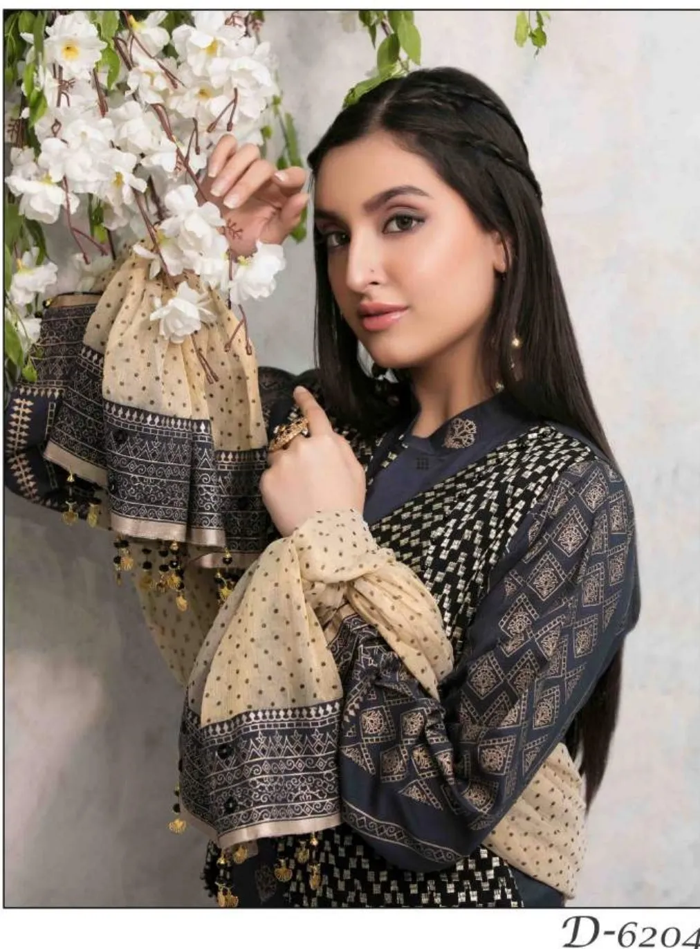 Tawakkal Viscose MEHR Masuri Dupatta 6204 (unstitched)