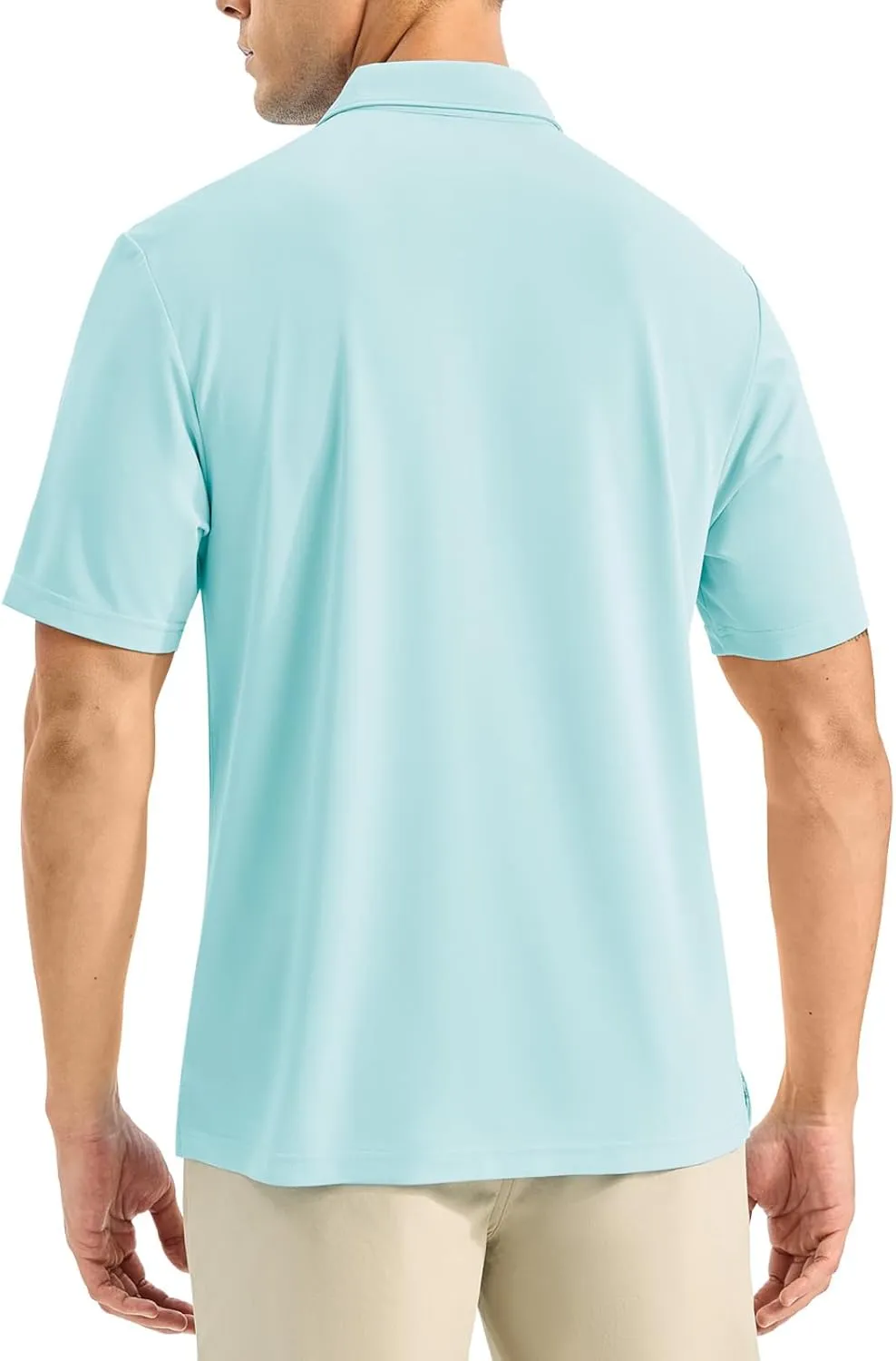 TBMPOY Men's Polo Shirts Short Sleeve 3-Button Golf Moisture Wicking Athletic Tennis T-Shirts Casual Collared Shirt