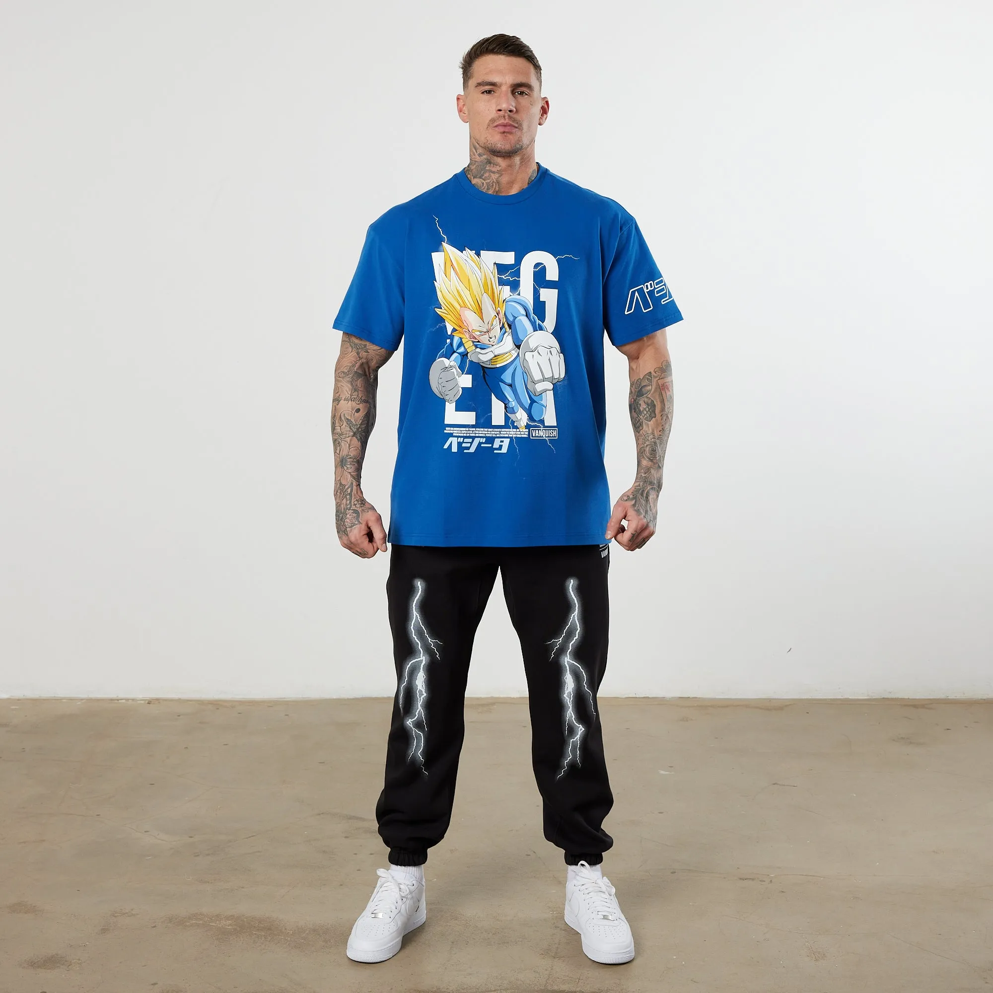 Vanquish DBZ CS Vegeta Royal Blue Oversized T Shirt