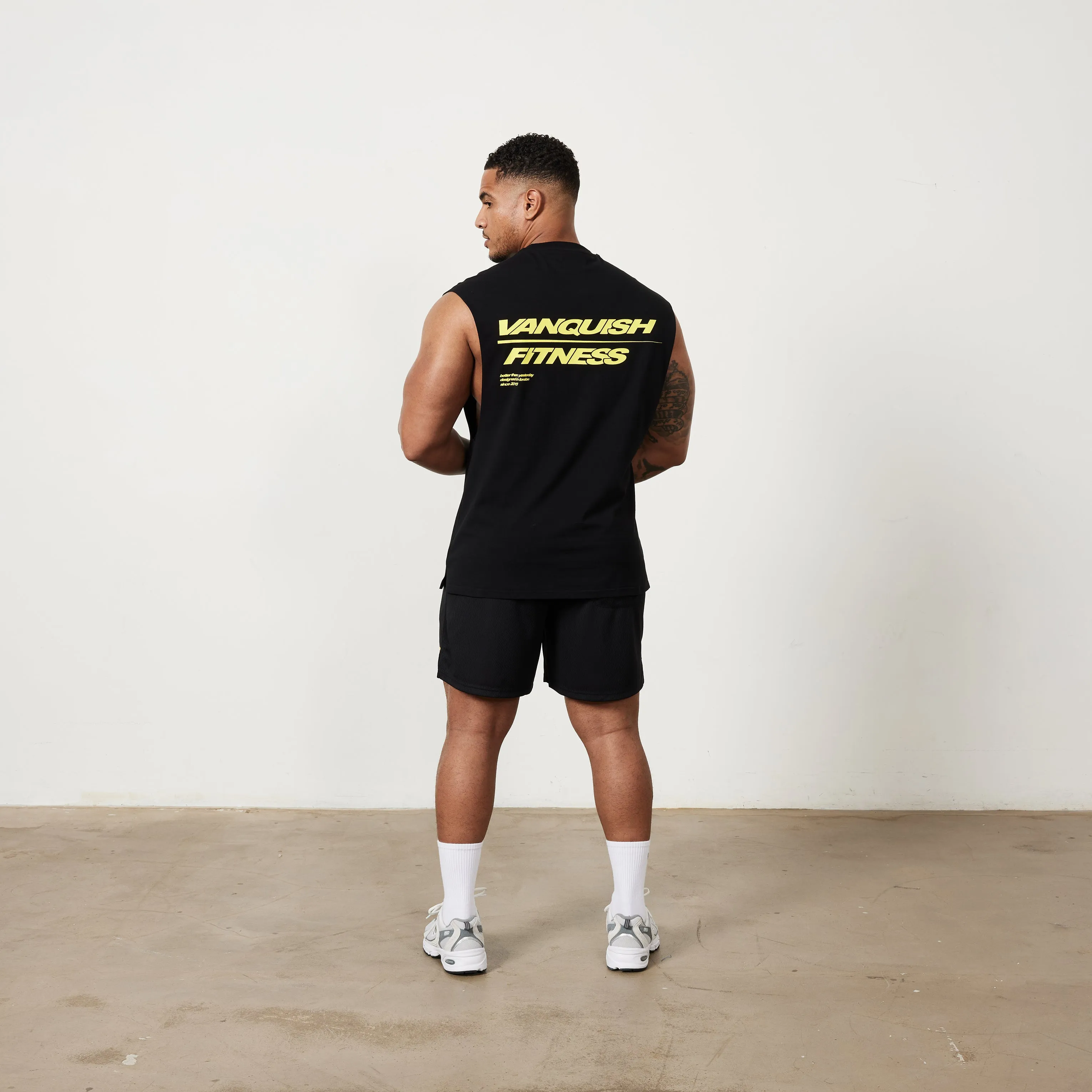 Vanquish Speed Black Oversized Sleeveless T Shirt