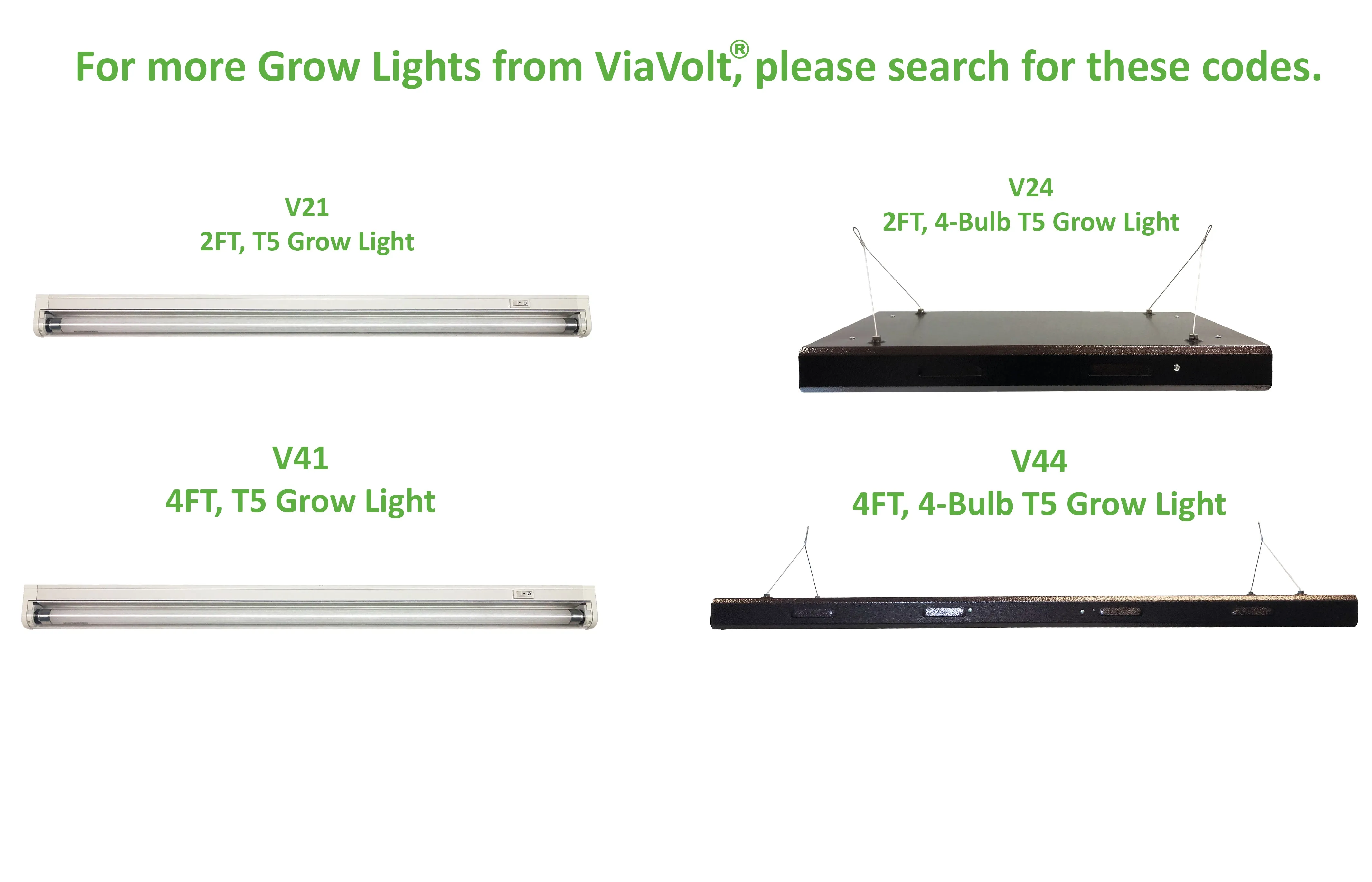 ViaVolt 2FT T5 High-Output Fluorescent Grow Light Fixture, 1-Bulb, Pack of 12 – Optimized for Indoor Plant Growth