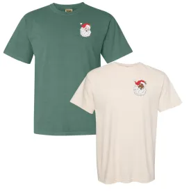 'Vintage Santa' Embroidered Comfort Colors T-Shirt