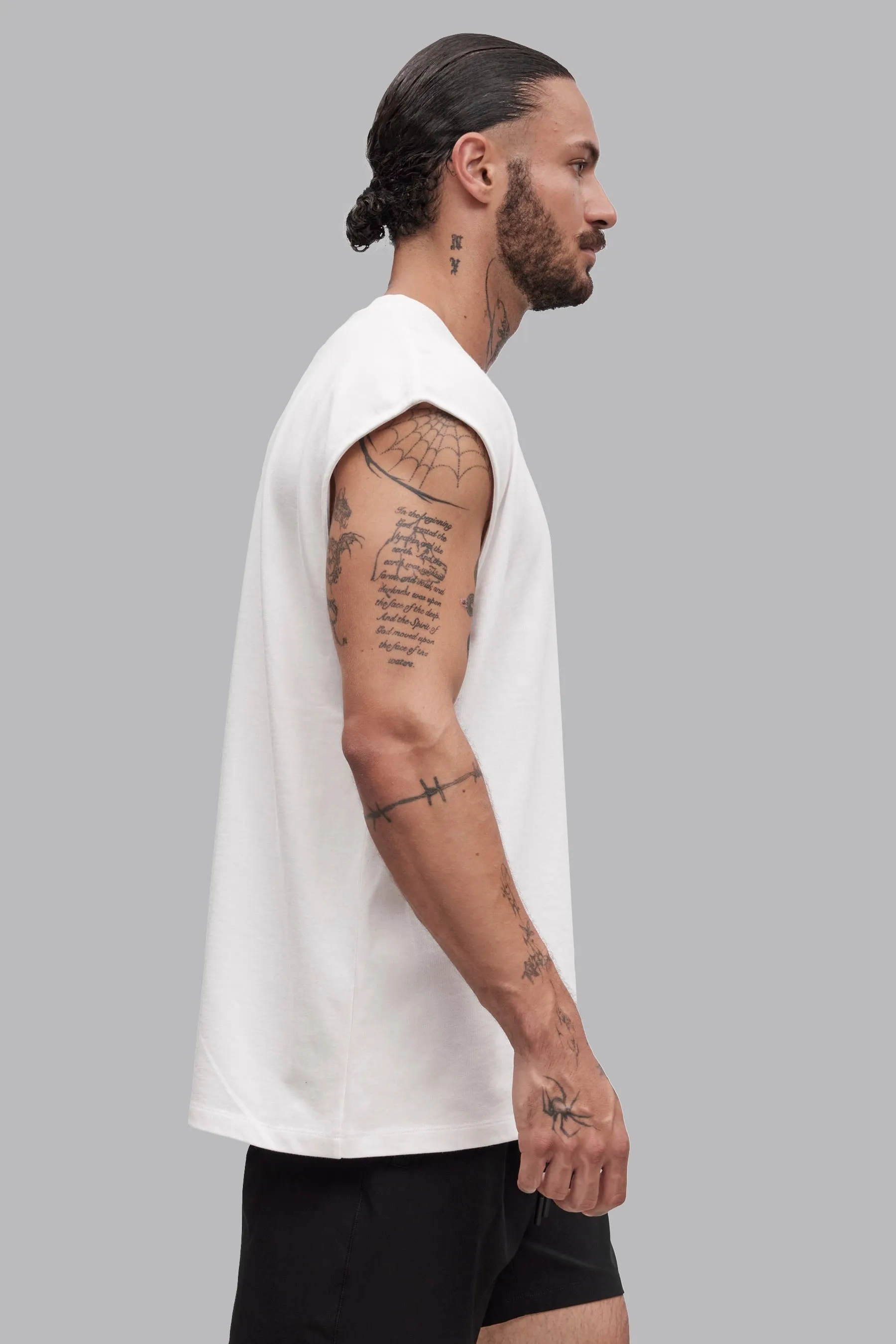 V_LYFE220 SLEEVELESS T-SHIRT - Optic White