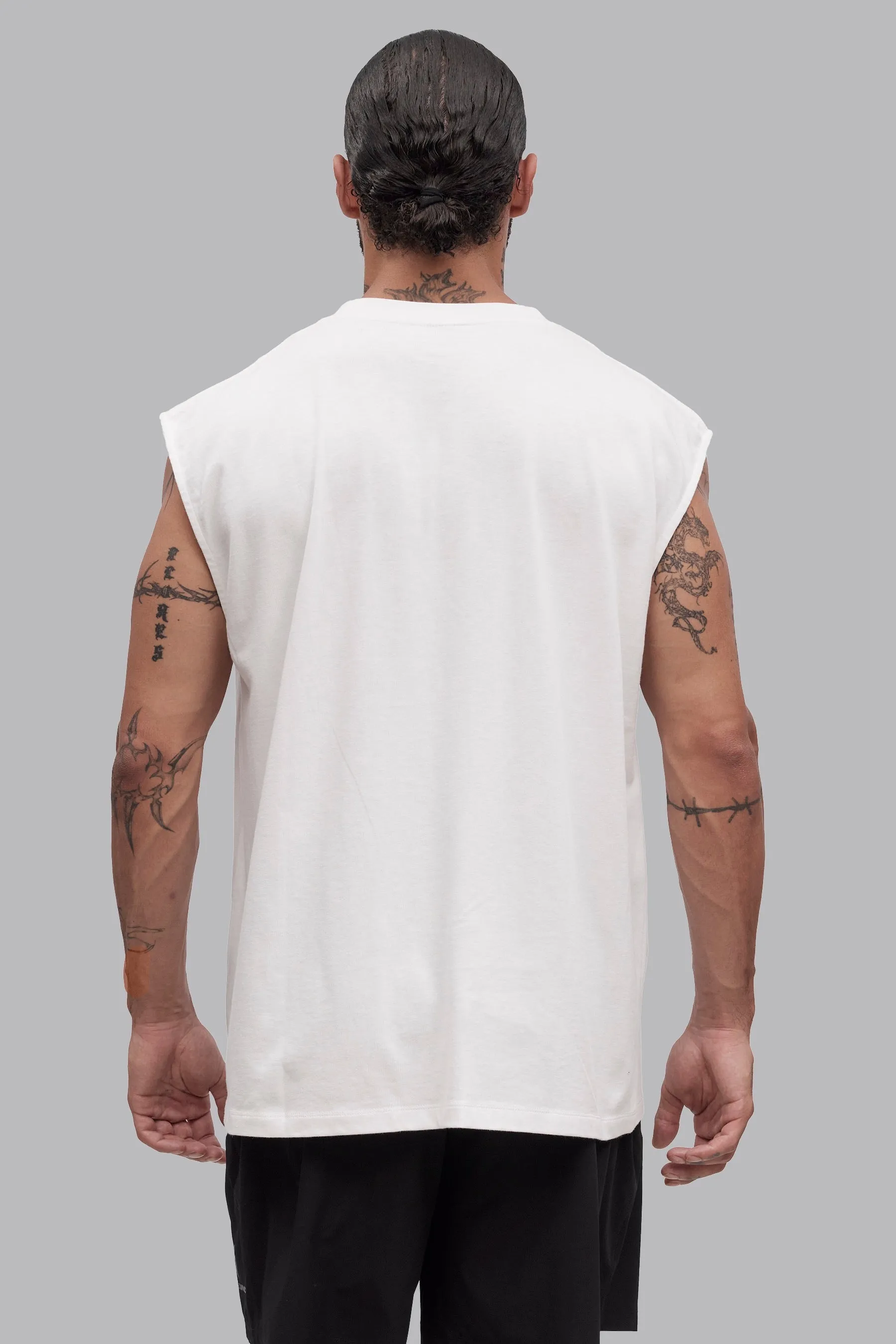 V_LYFE220 SLEEVELESS T-SHIRT - Optic White