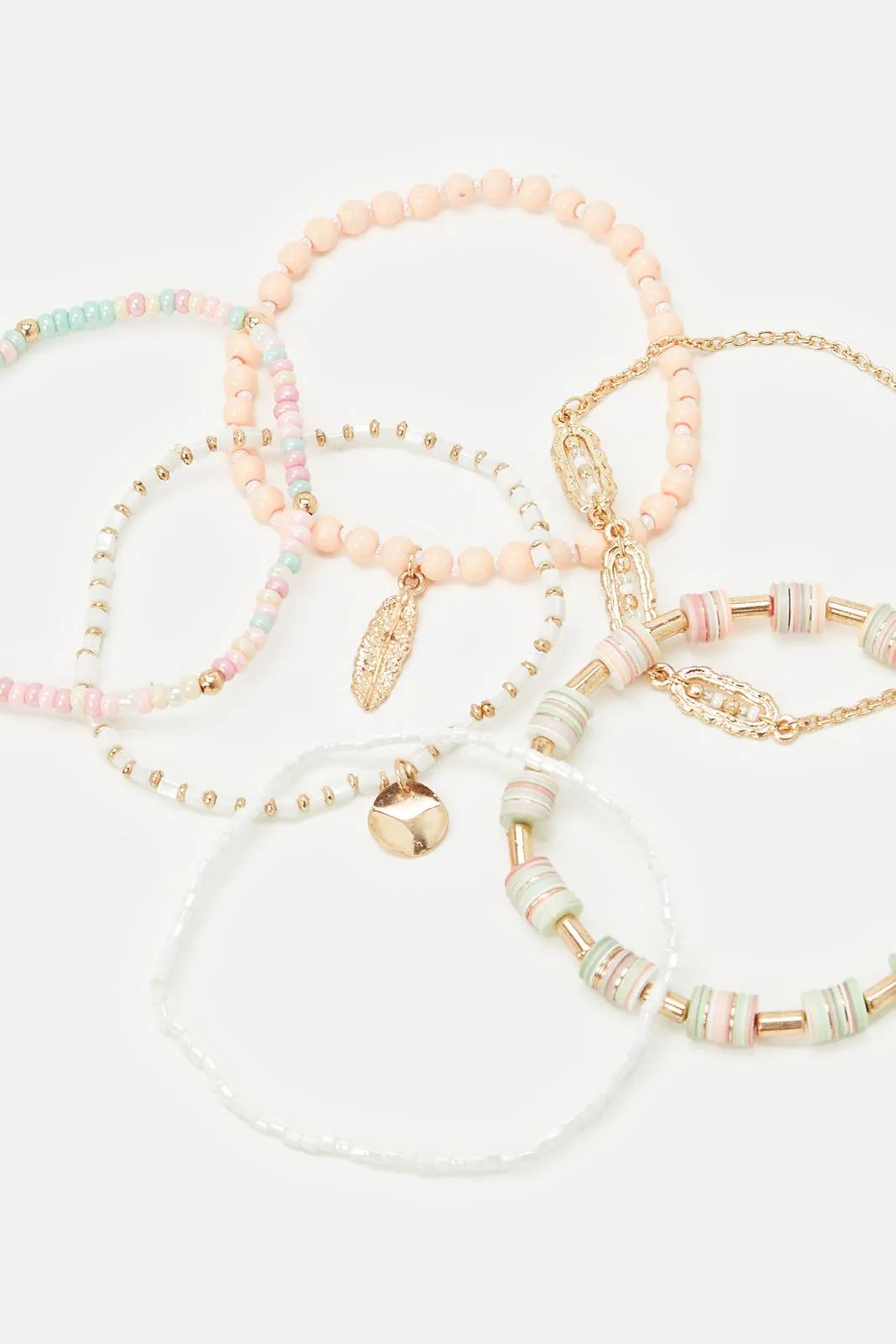 Women Assorted Embellished Bracelet Set (6 Piece)