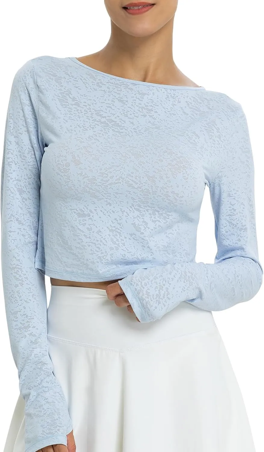 Women Long Sleeve Shirt Sun Shirt Drawstring Ruched Summer Tops Silky Soft Quick Dry Shirts for Casual Athletic Outfits